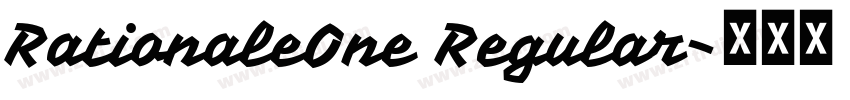 RationaleOne Regular字体转换